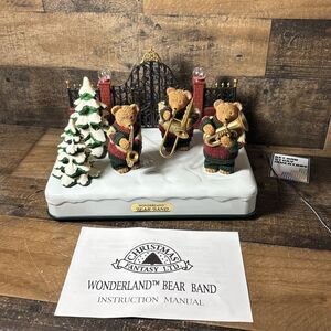 Vintage 97’ WONDERLAND BEAR BAND Musical Animated Christmas Bears Musical